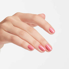 OPI Hawaiian Orchid closeup label highlighting brand and vegan benefit