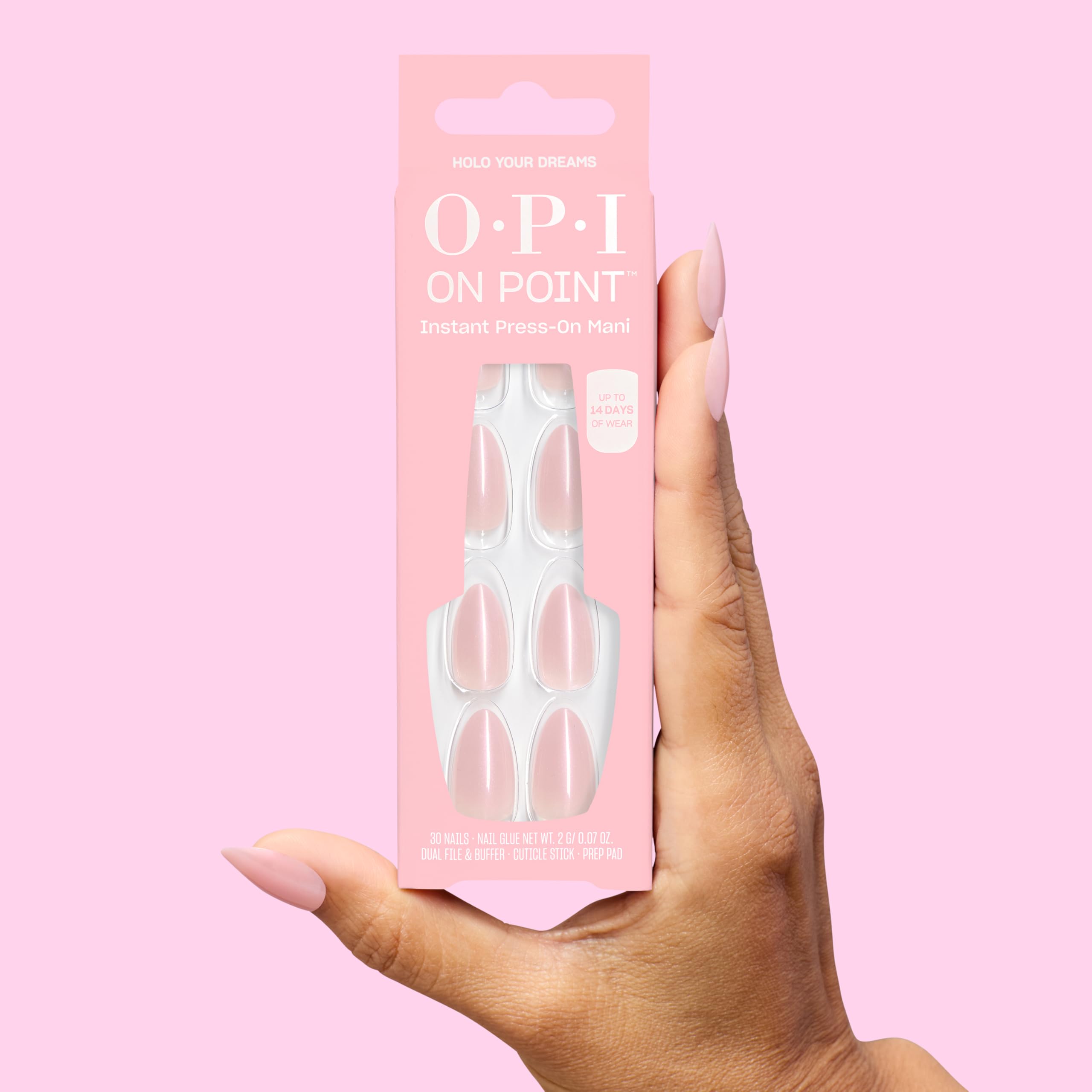 OPI kit contents with glue tube showing easy at-home application