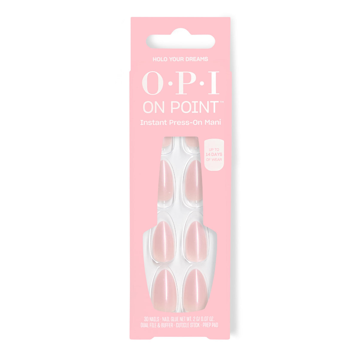 OPI front packaging showing the Holo Your Dreams set and clear benefits
