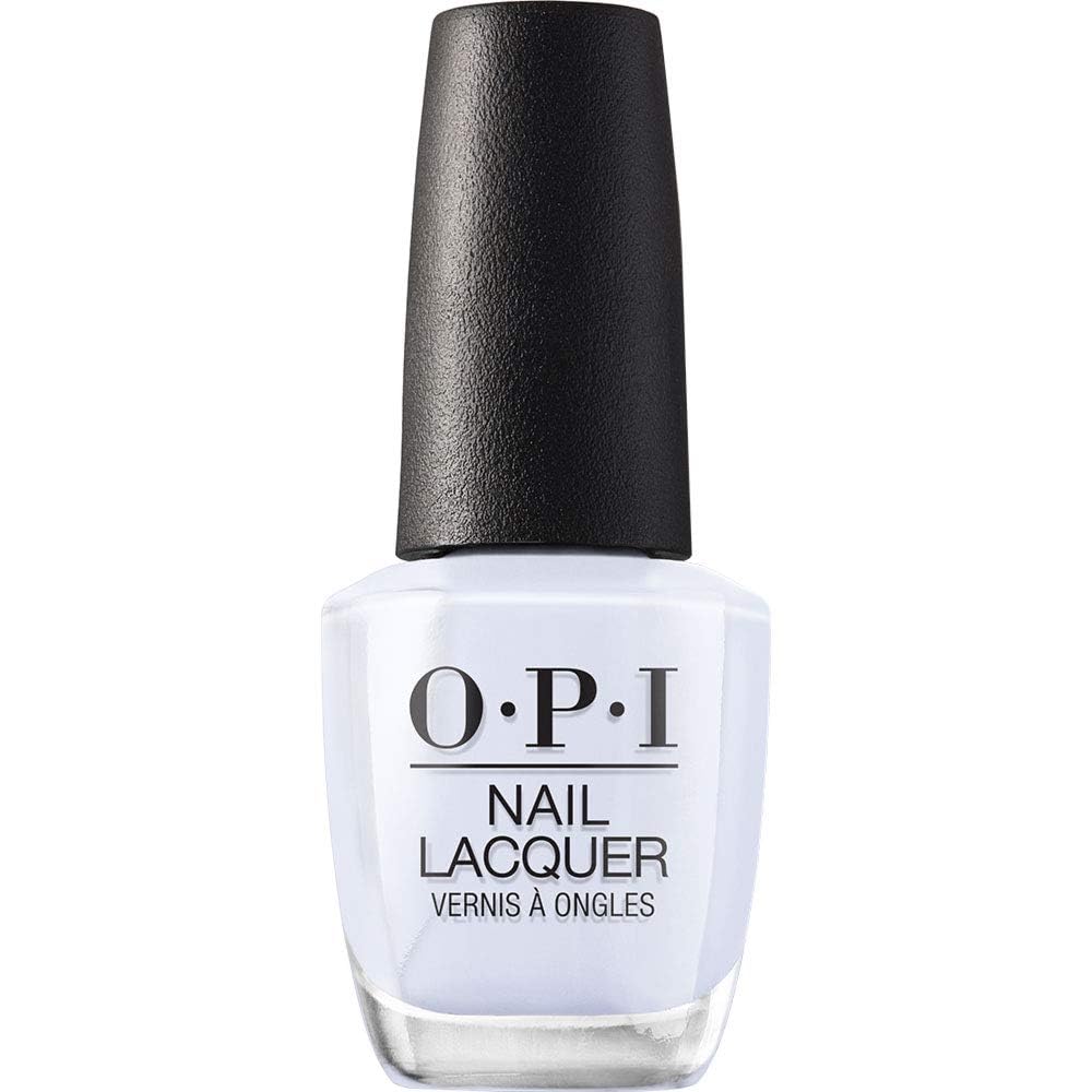 OPI bottle front view showing pale lilac label and color benefit