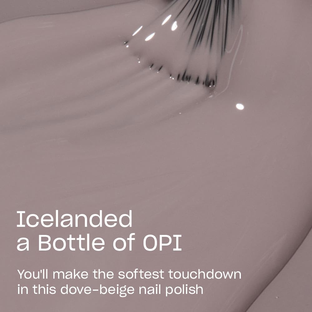 OPI wide brush applying icelanded a bottle of opi for smooth even coverage benefit
