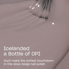 OPI wide brush applying icelanded a bottle of opi for smooth even coverage benefit