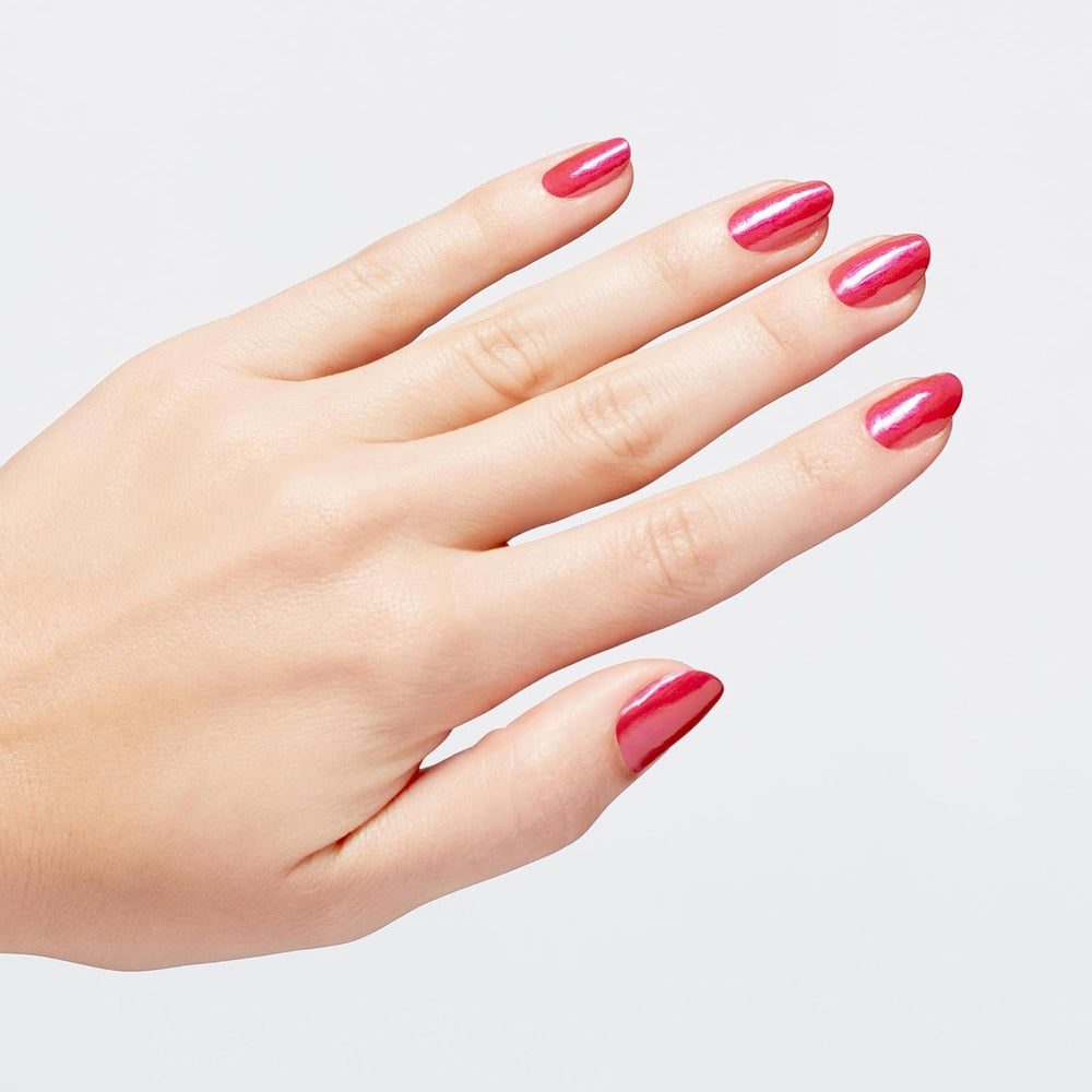 OPI close-up of glossy nail finish highlighting intense shine and salon-style gloss