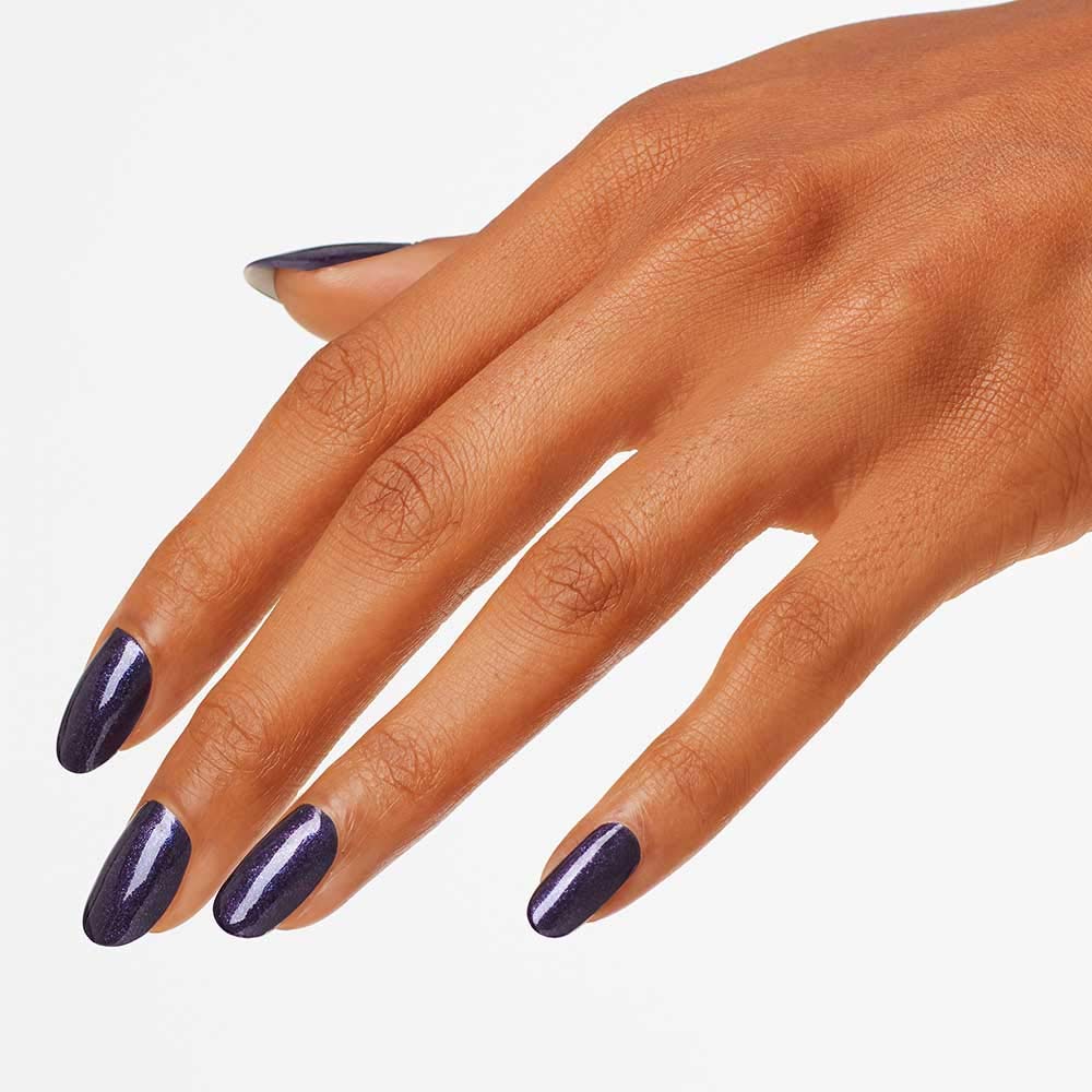 OPI Ink close shimmer detail highlighting reflective particles for dimensional, glossy finish