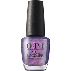 OPI bottle front view showing deep purple shimmer and brand label for confident color choice