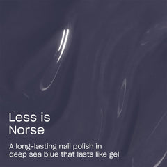 OPI Less is Norse close-up on nails highlighting opaque glossy finish