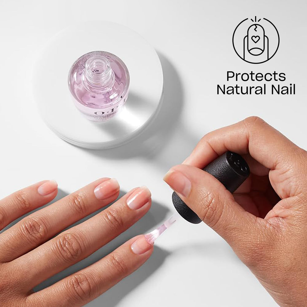 OPI hand model in salon demonstrating durable, chip-resistant finish