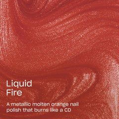 OPI Liquid Fire close-up shimmer texture highlighting molten metallic finish