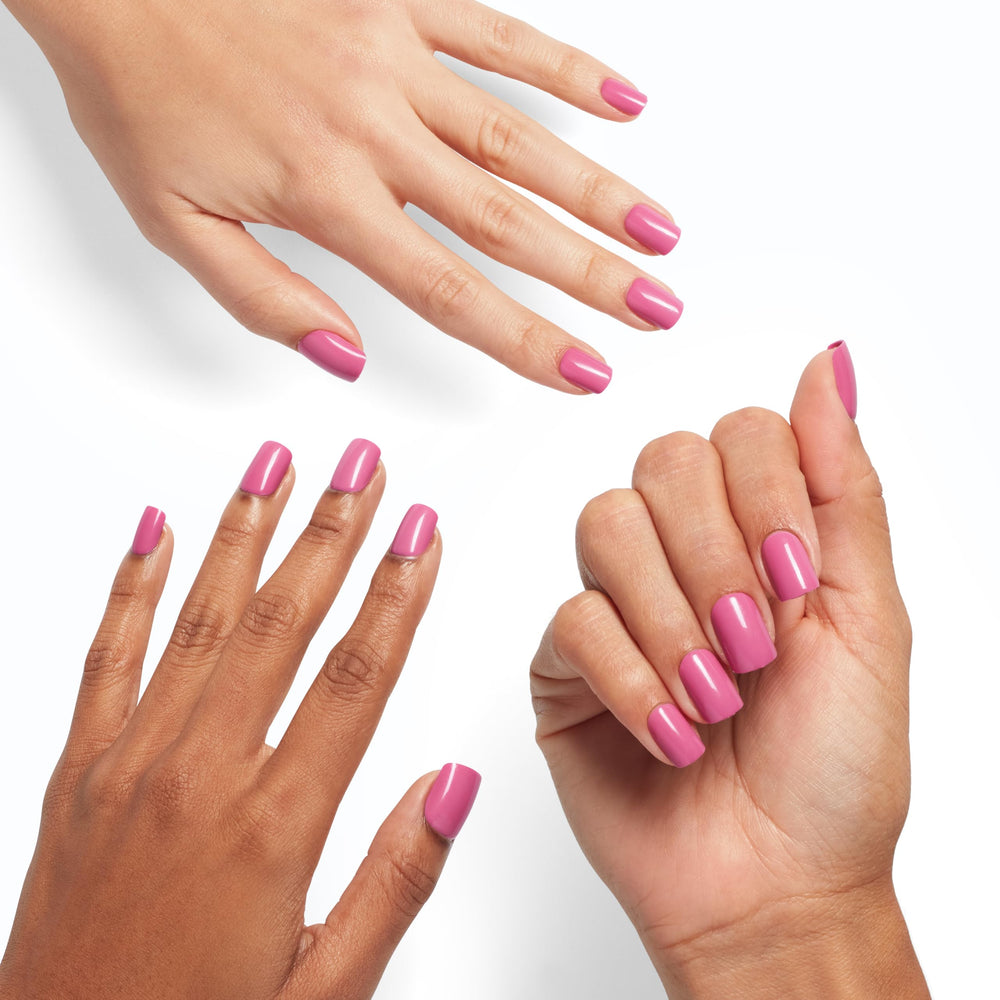 OPI Lucky Lucky Lavender application in hand demonstrating easy press-on placement benefit