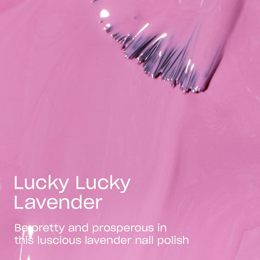 OPI brush stroke of Lucky Lucky Lavender showing smooth, streak-free application