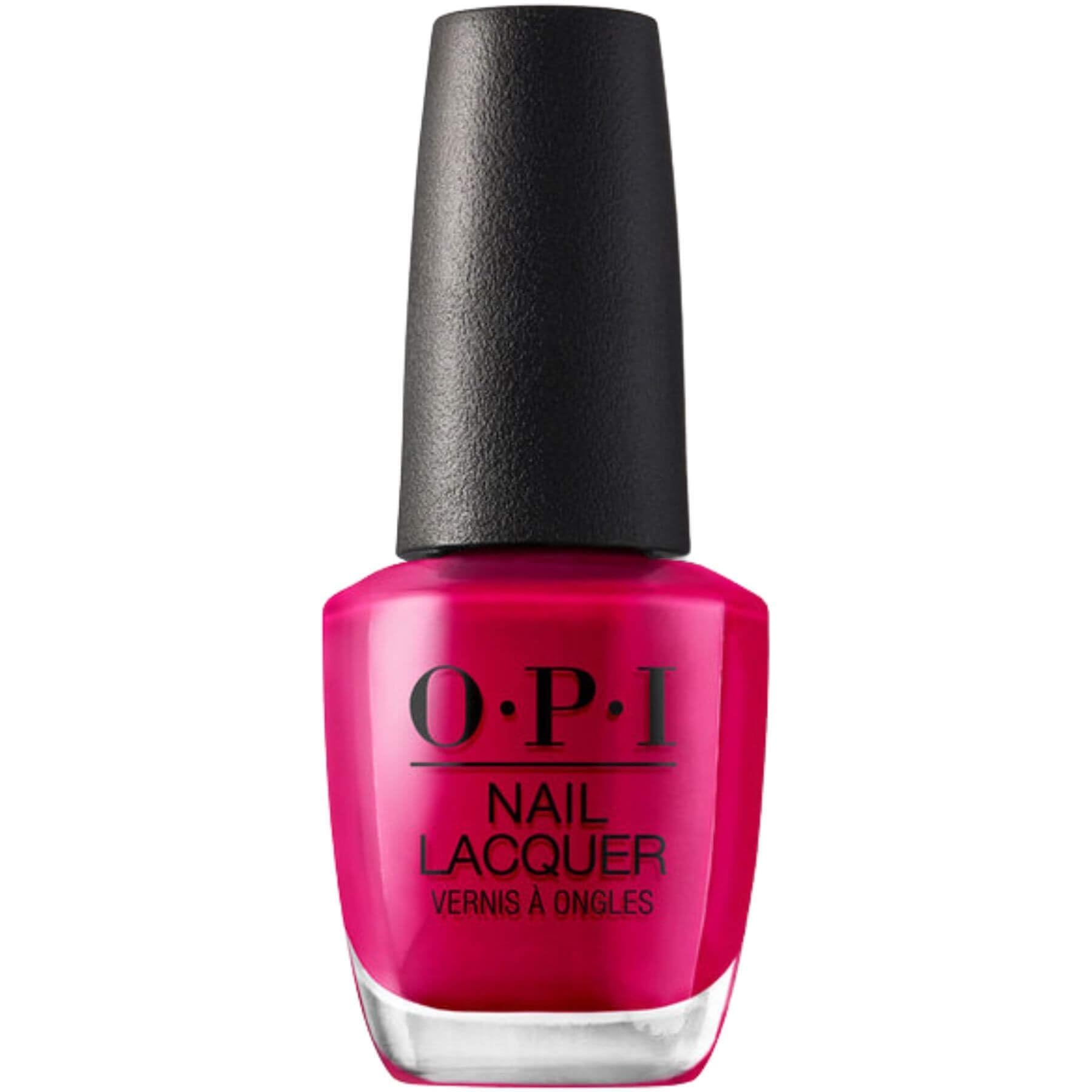 OPI Madam President front bottle view showcasing deep red color and salon polish benefit