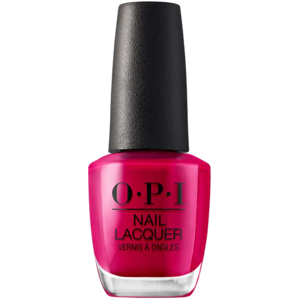 OPI Madam President front bottle view showcasing deep red color and salon polish benefit