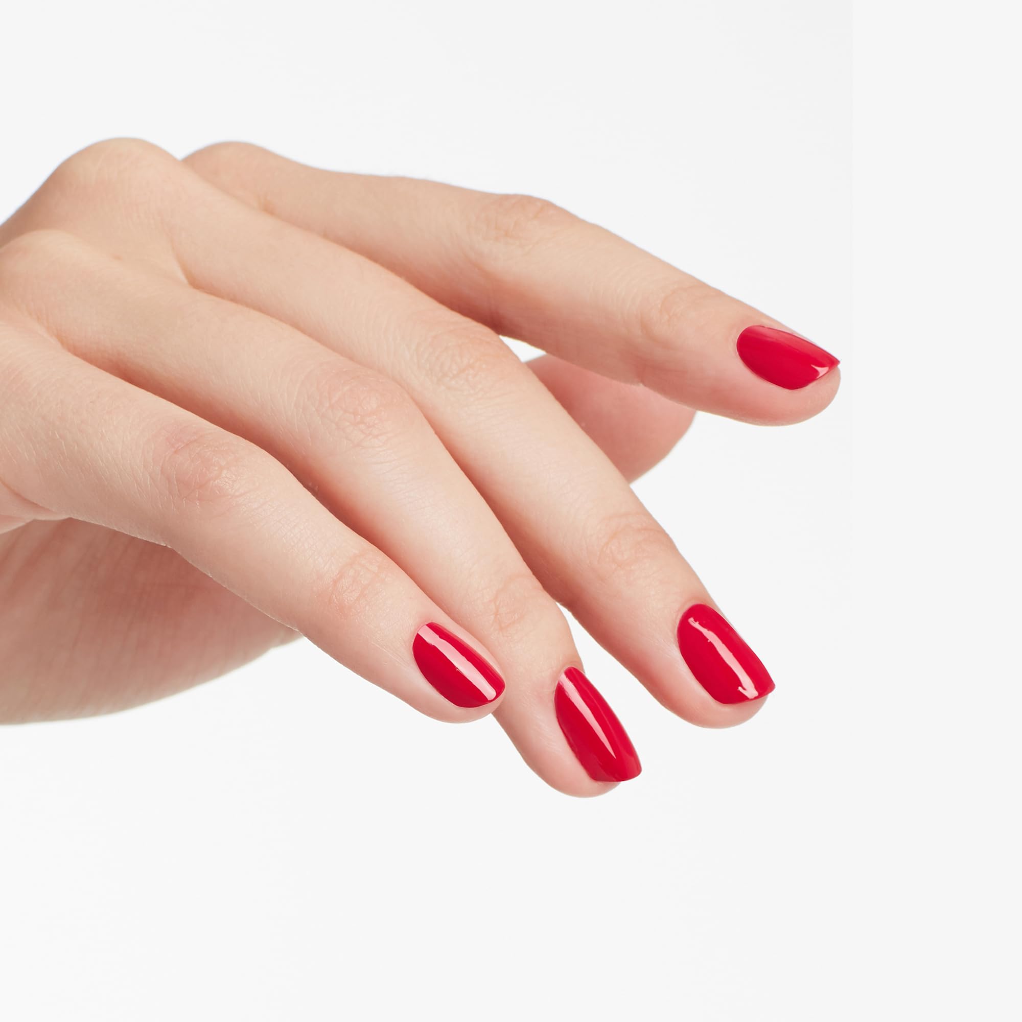 Hands with OPI Madam President in lifestyle setting highlighting polished professional look