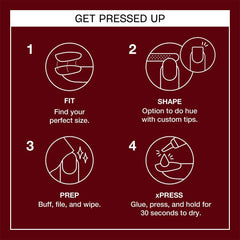 OPI kit display with glue and 30 tips demonstrating easy application and tools included