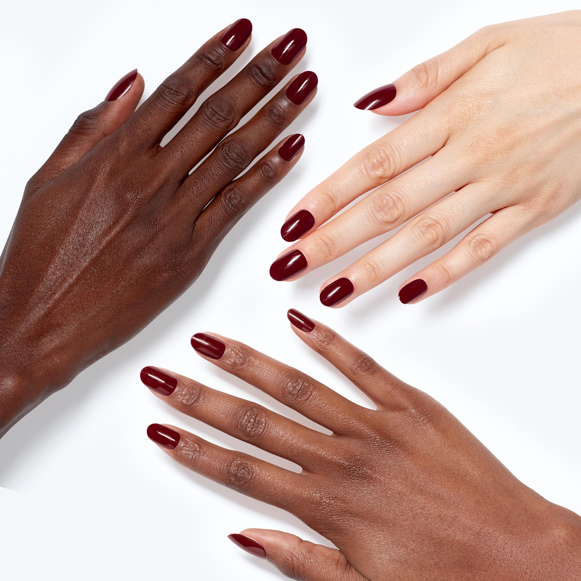 OPI close-up of Malaga Wine nail surface highlighting glossy finish and durable shine