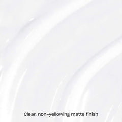 OPI matte top coat matte finish swatch illustrating non-yellowing result