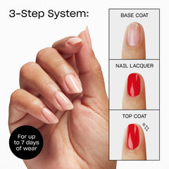 OPI matte top coat size scale comparison showing compact professional size