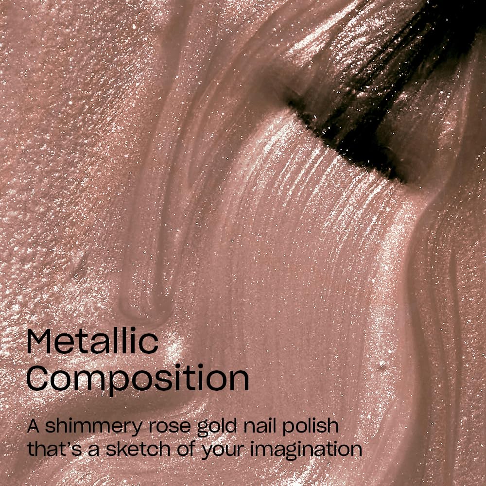OPI wide brush spreading smooth metallic lacquer for even coverage