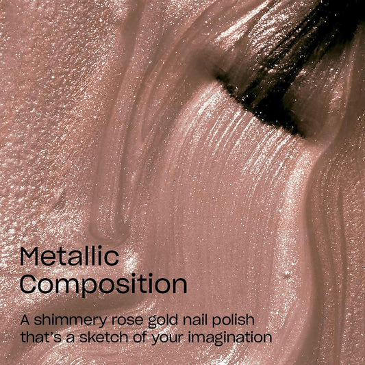 OPI wide brush spreading smooth metallic lacquer for even coverage