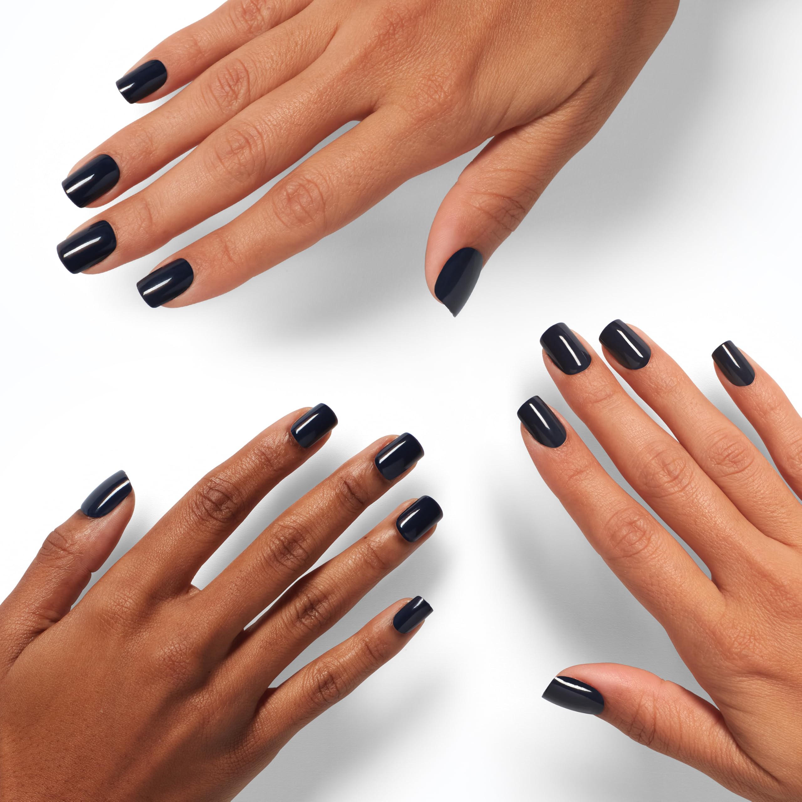 OPI Midnight Mantra application kit with glue and tips for easy at-home use