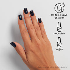 OPI Midnight Mantra close-up of glossy surface showing smooth finish and chip resistance