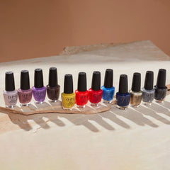 OPI bottle label detail showing product name and professional branding benefit