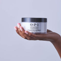 OPI nail length extension with clear powder offering reinforced tips