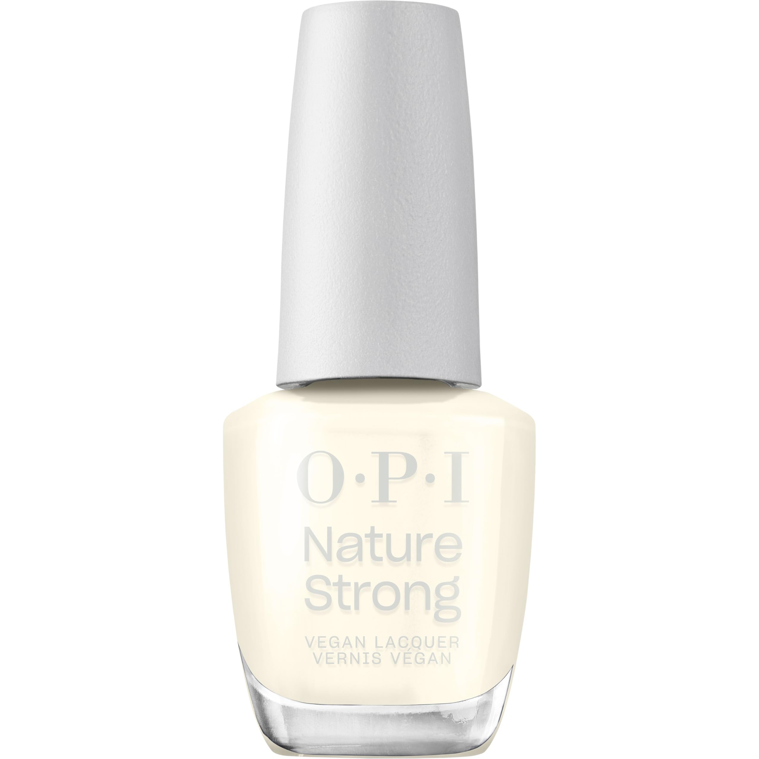 OPI bottle front view showing Cauliflower Power and clean warm white shade benefit