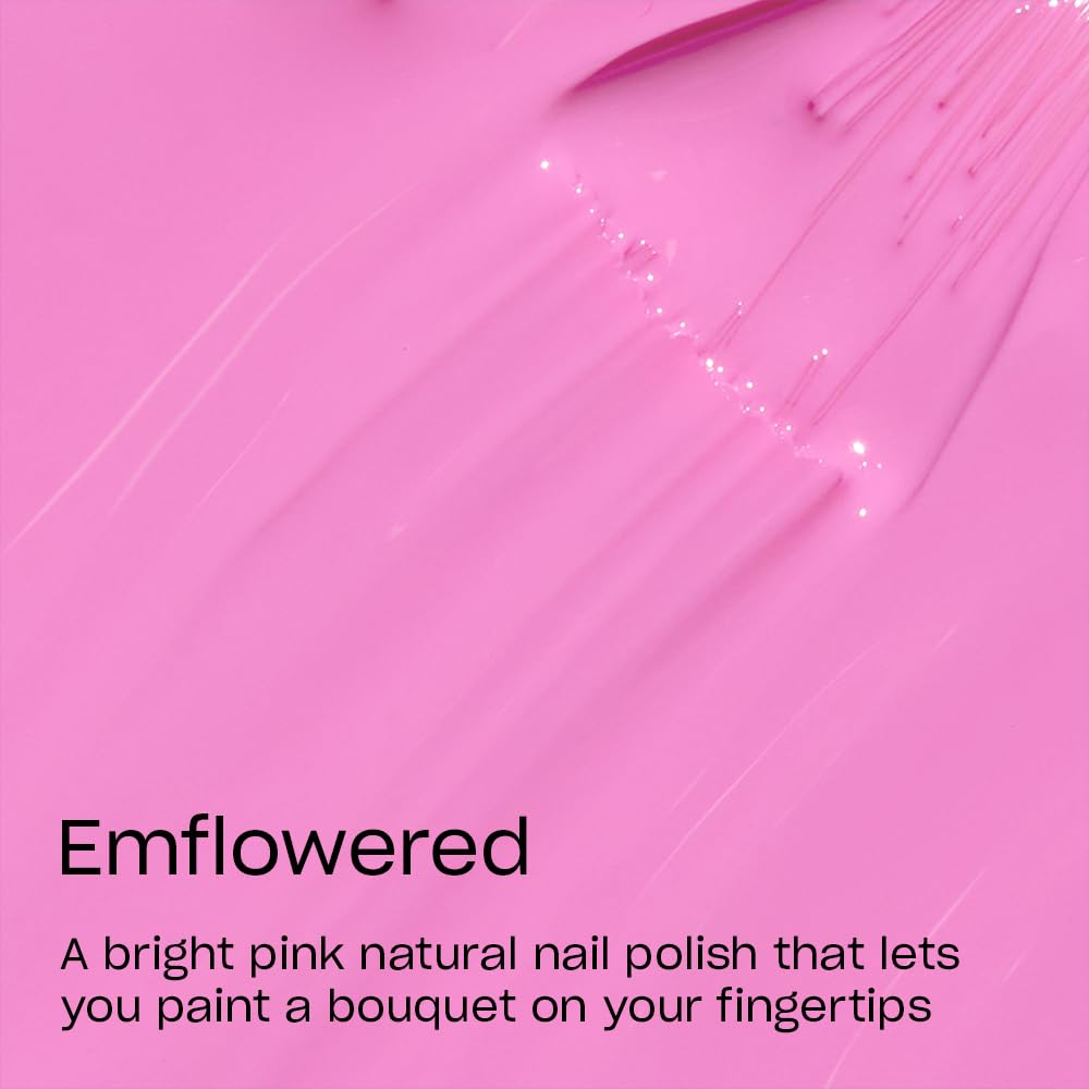 OPI Nature Strong Emflowered cap and brush detail illustrating precision application and smooth strokes benefit