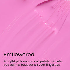 OPI Nature Strong Emflowered cap and brush detail illustrating precision application and smooth strokes benefit
