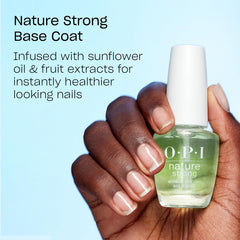 OPI bottle next to coin for scale showing compact size and travel friendliness benefit