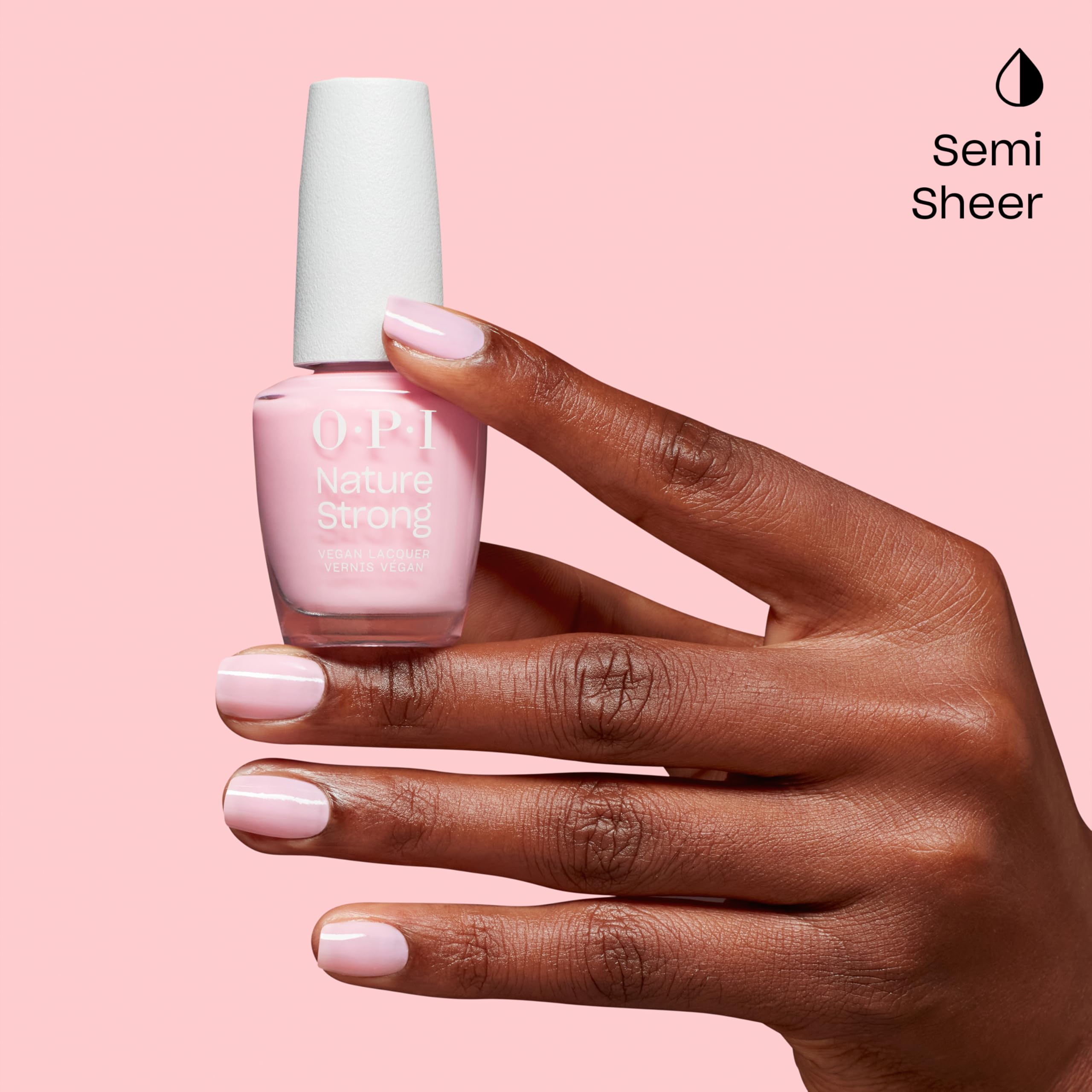 OPI single stroke on nail wheel showing even coverage and color payoff