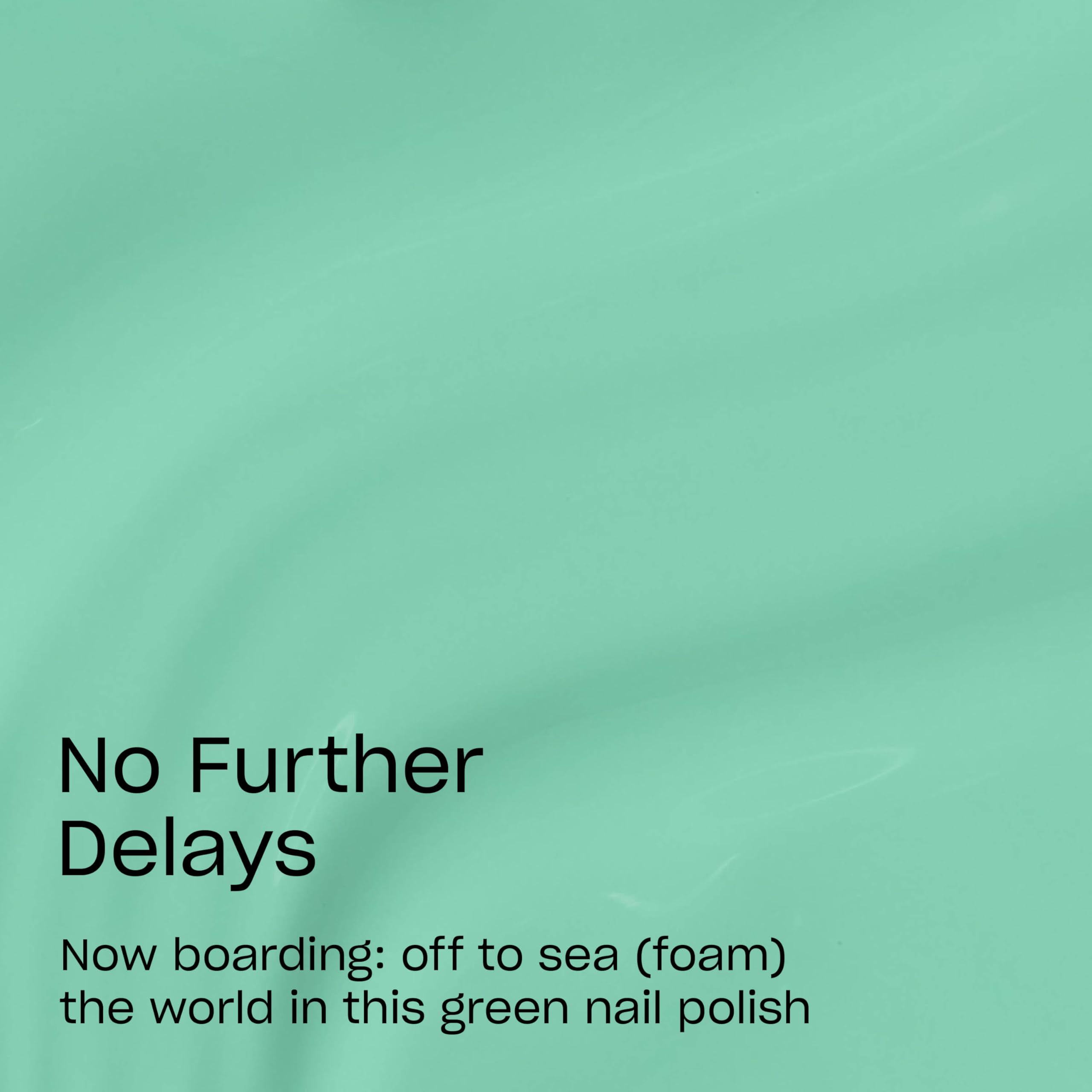 OPI seafoam green crème swatch close-up showing smooth, opaque finish and shine
