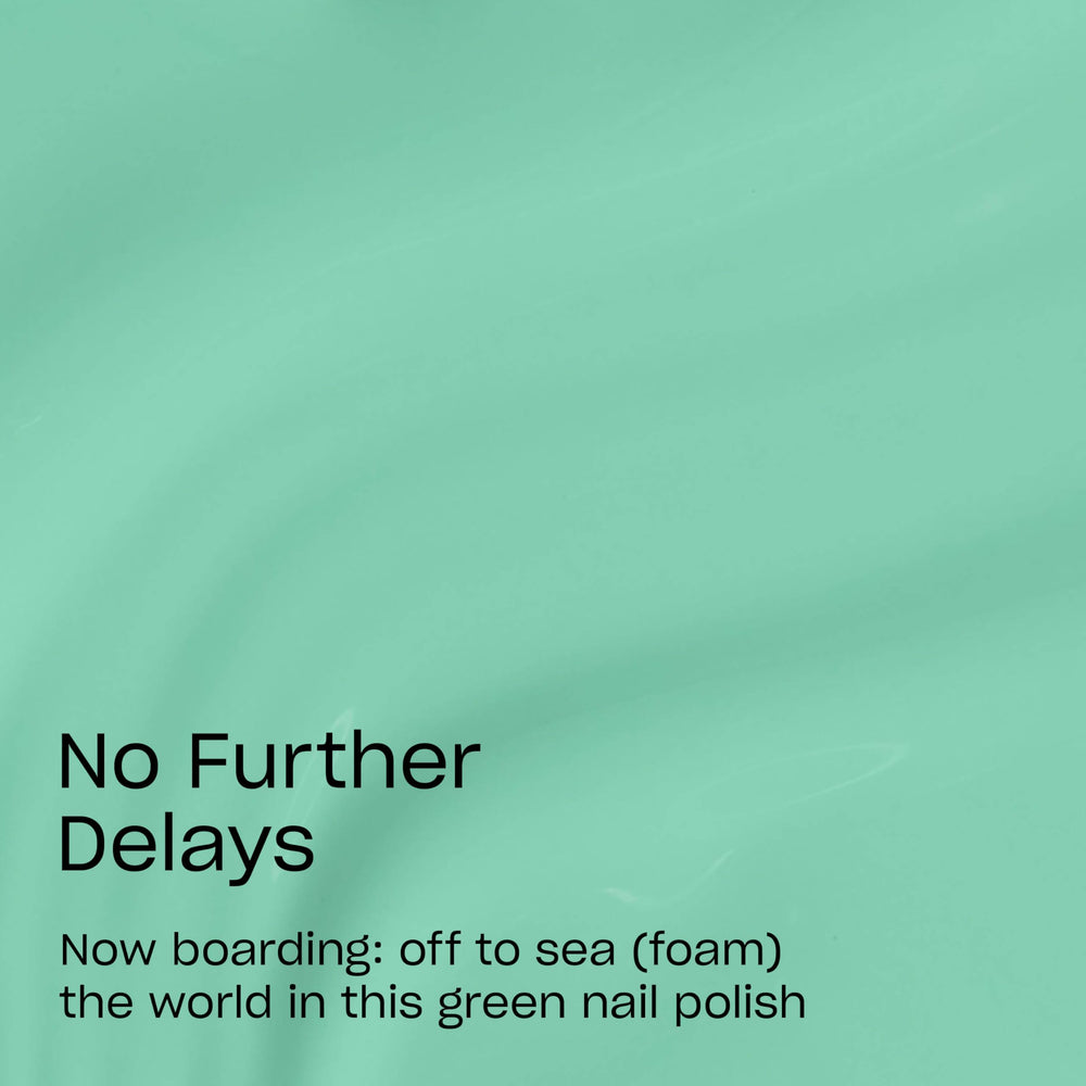 OPI seafoam green crème swatch close-up showing smooth, opaque finish and shine