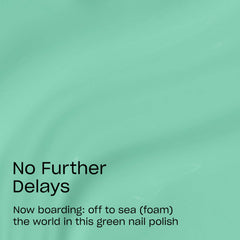 OPI seafoam green crème swatch close-up showing smooth, opaque finish and shine