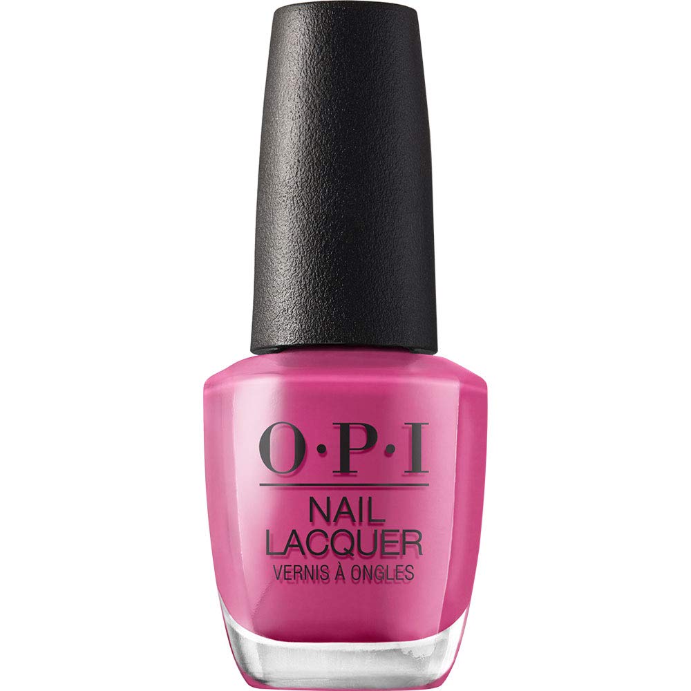 OPI bottle front showing bright magenta crème color and glossy finish for vibrant nails