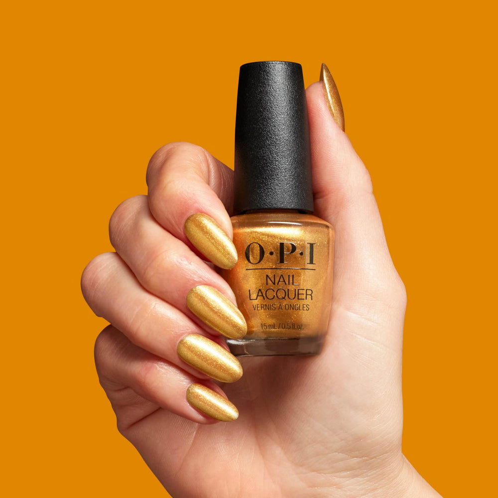 OPI press-on set packaging with Nougat by Nature offering easy salon results benefit