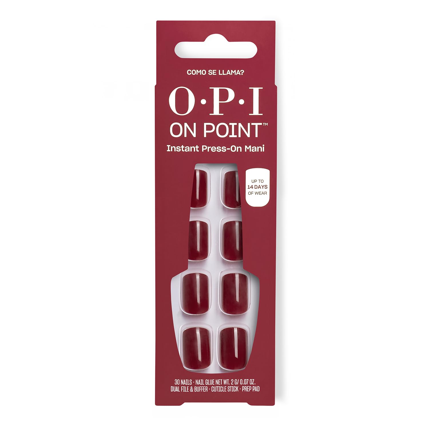 OPI front packaging showing set and glue for quick salon-style results