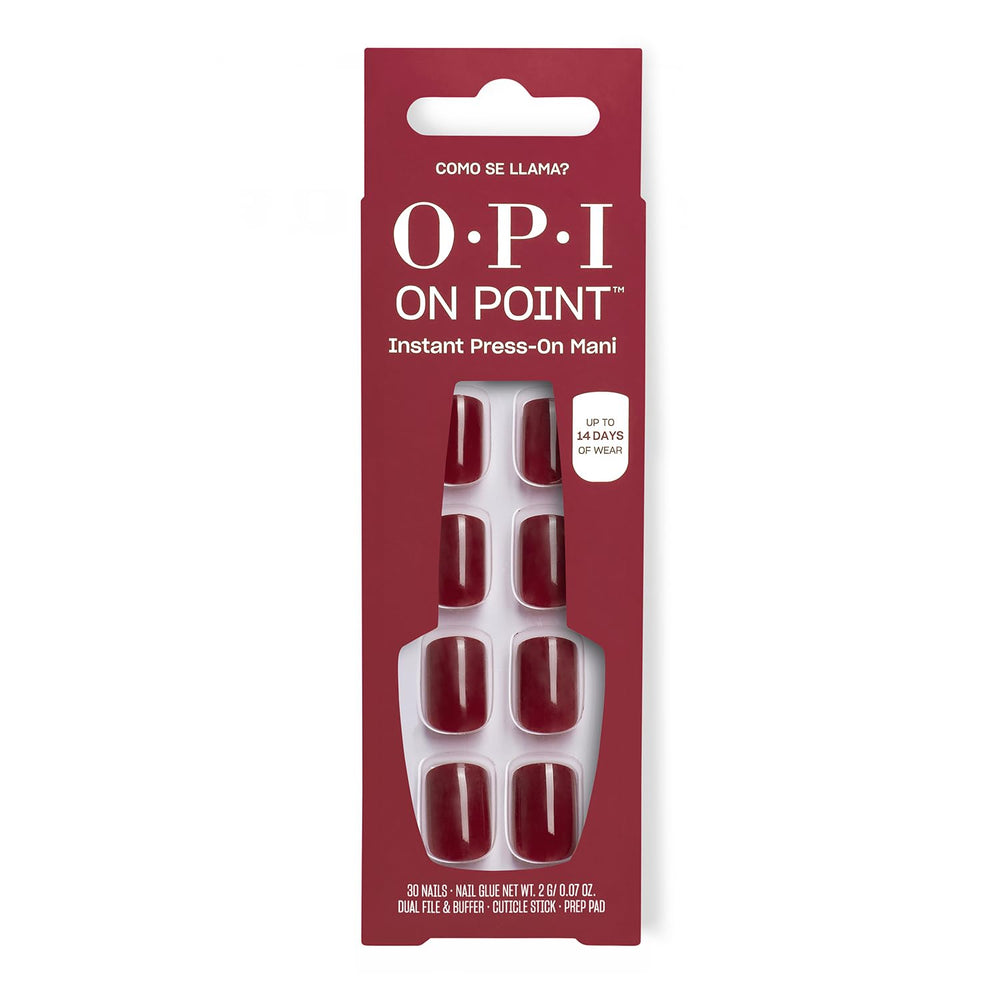 OPI front packaging showing set and glue for quick salon-style results