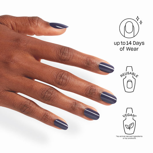 OPI less is norse close-up of nail finish highlighting smooth color and chip resistance