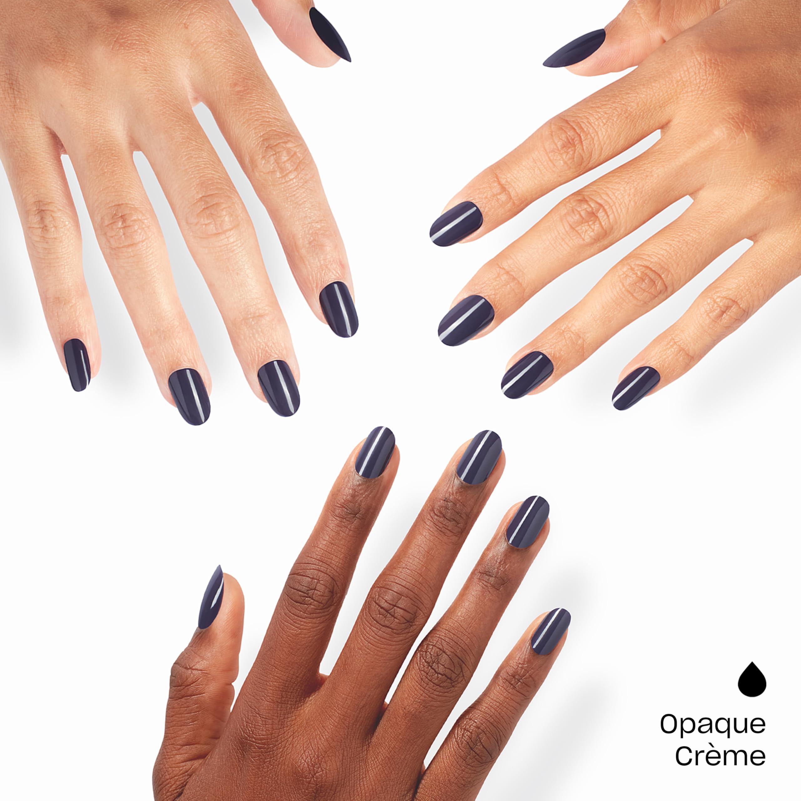 OPI less is norse nail tips arranged to show 24 sizes for a custom fit and comfort