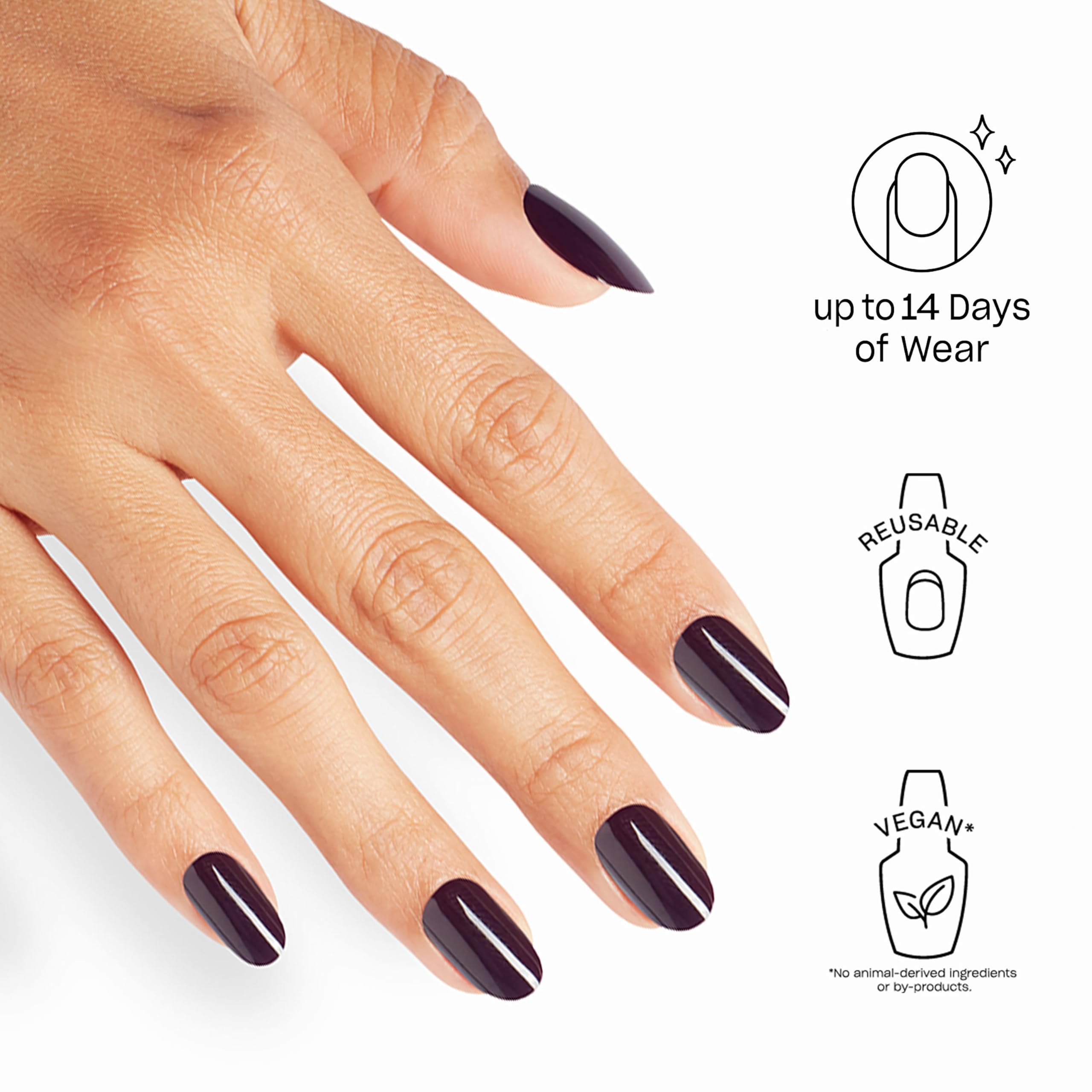 OPI close-up of nail tip texture highlighting smooth finish and chip resistance