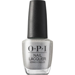 OPI OPI’m Frosted front bottle showcasing icy silver shimmer and glossy finish benefit