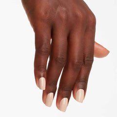 OPI painted short nails with Pale to the Chief for a neat professional look