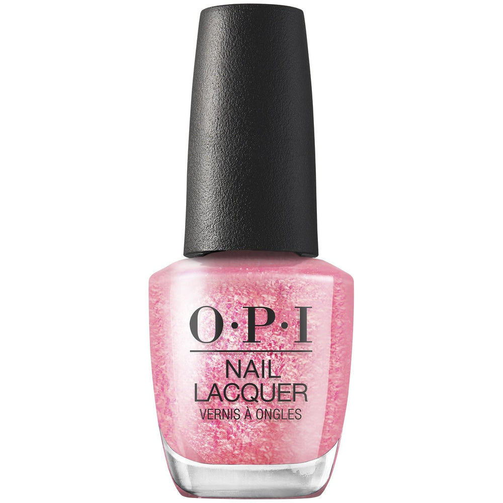 OPI Pixel Dust front bottle showing pearlescent light pink and brand logo for polished nails