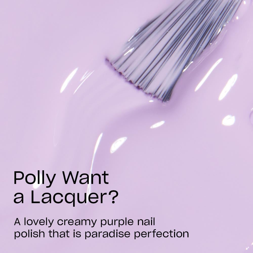 OPI brush stroke of Polly Want a Lacquer demonstrating smooth, opaque coverage benefit