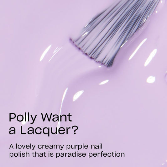 OPI brush stroke of Polly Want a Lacquer demonstrating smooth, opaque coverage benefit