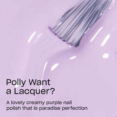 OPI brush stroke of Polly Want a Lacquer demonstrating smooth, opaque coverage benefit