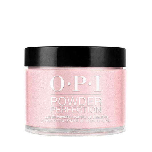 OPI jar front view showing Bubble Bath shade and clear label benefits