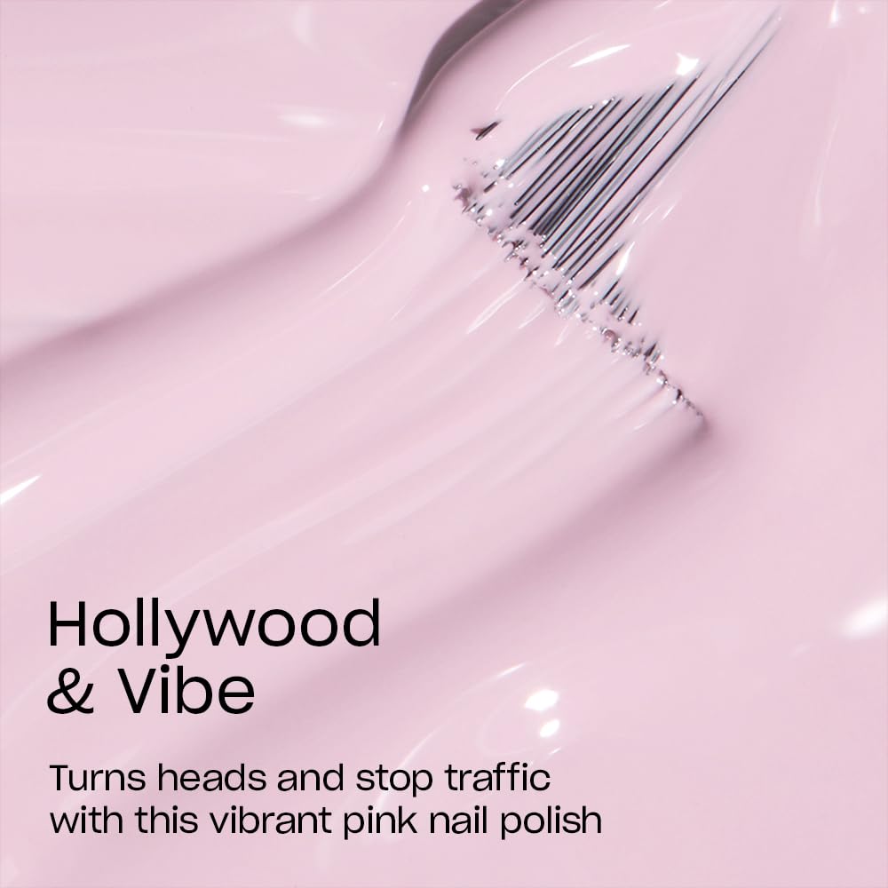 OPI pro-wide brush spreading Hollywood & Vibe for even, quick coverage